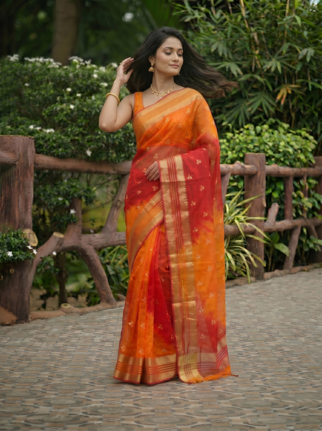 LIGHT PINK GEORGETTE LEHERIYA PRINT SAREE WITH GOLDEN BUTTI WORK & ZARI BORDER | SOFT ART SILK FESTIVE WEAR SAREE WITH UNSTITCHED BLOUSE PIECE