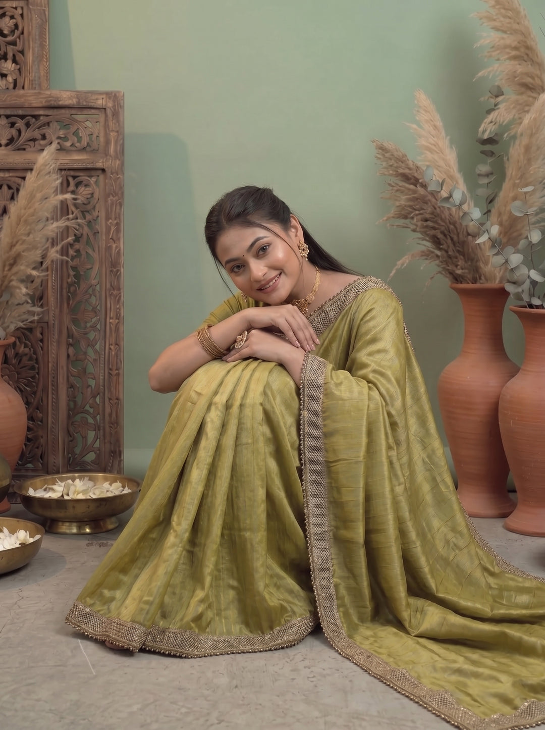 STUNNING METALLIC DARK GREY SHIMMER SAREE | CHARCOAL BLUE DUAL-TONE DESIGNER ETHNIC WEAR