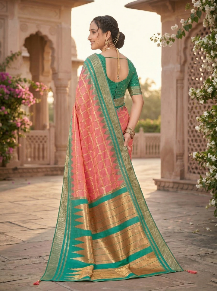 TISSUE KATPADAR SAREE D-3292