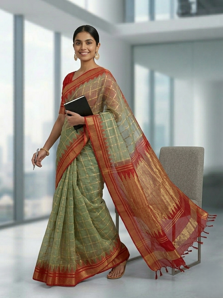 KATPADAR TISSUE SAREE D-3292