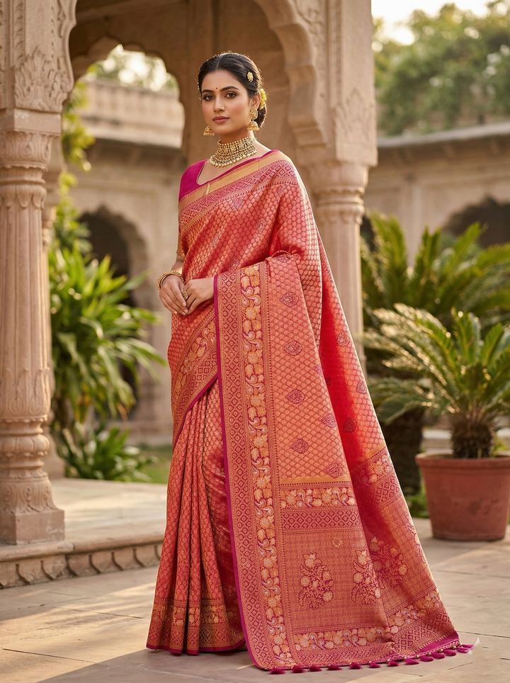 SWAROVSKI TASSELS SOUTH INDIAN SAREE