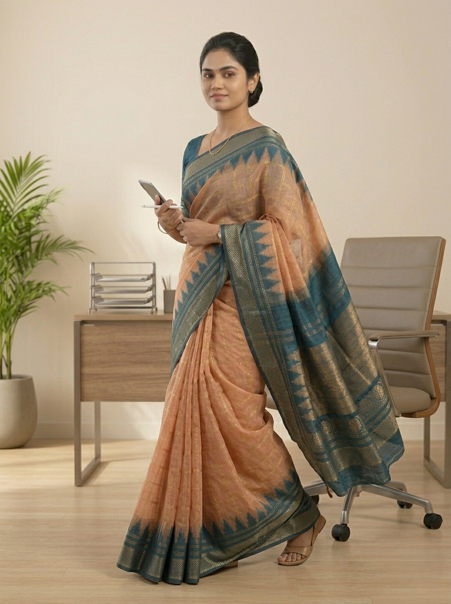 KATPADAR TISSUE SAREE D-3292