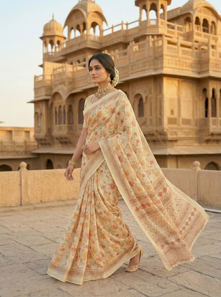 GHUNGHAT PRINTED SAREE
