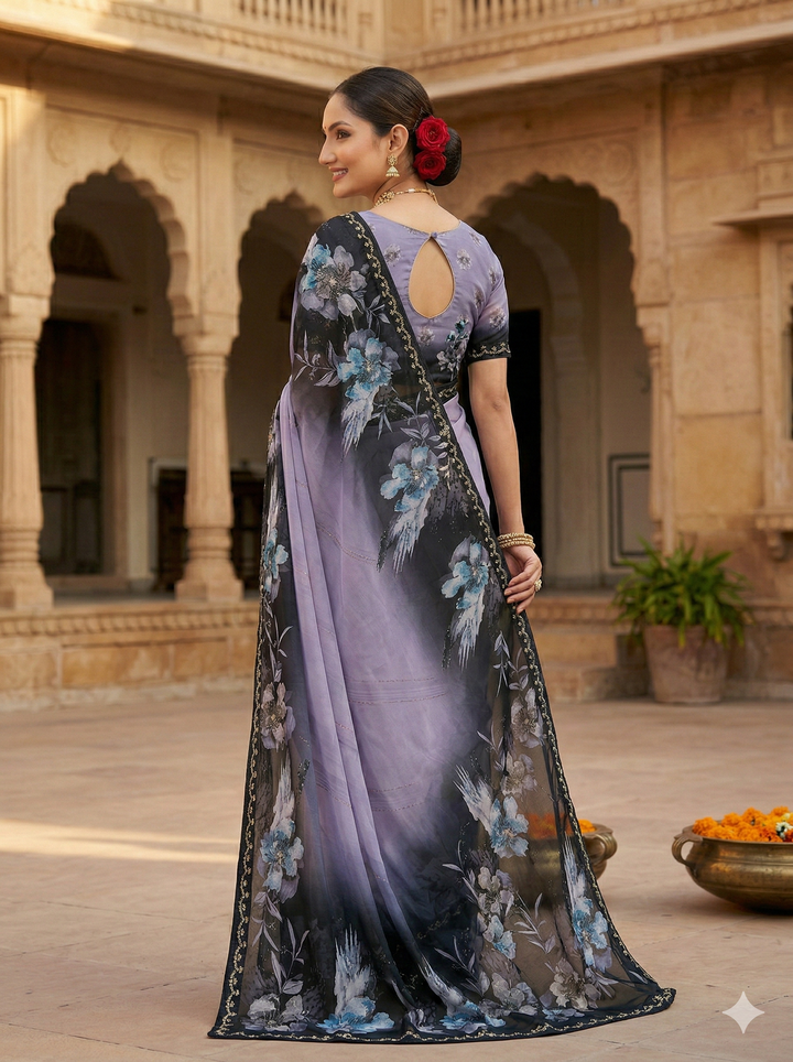 NIRVAA PRINTED SAREE