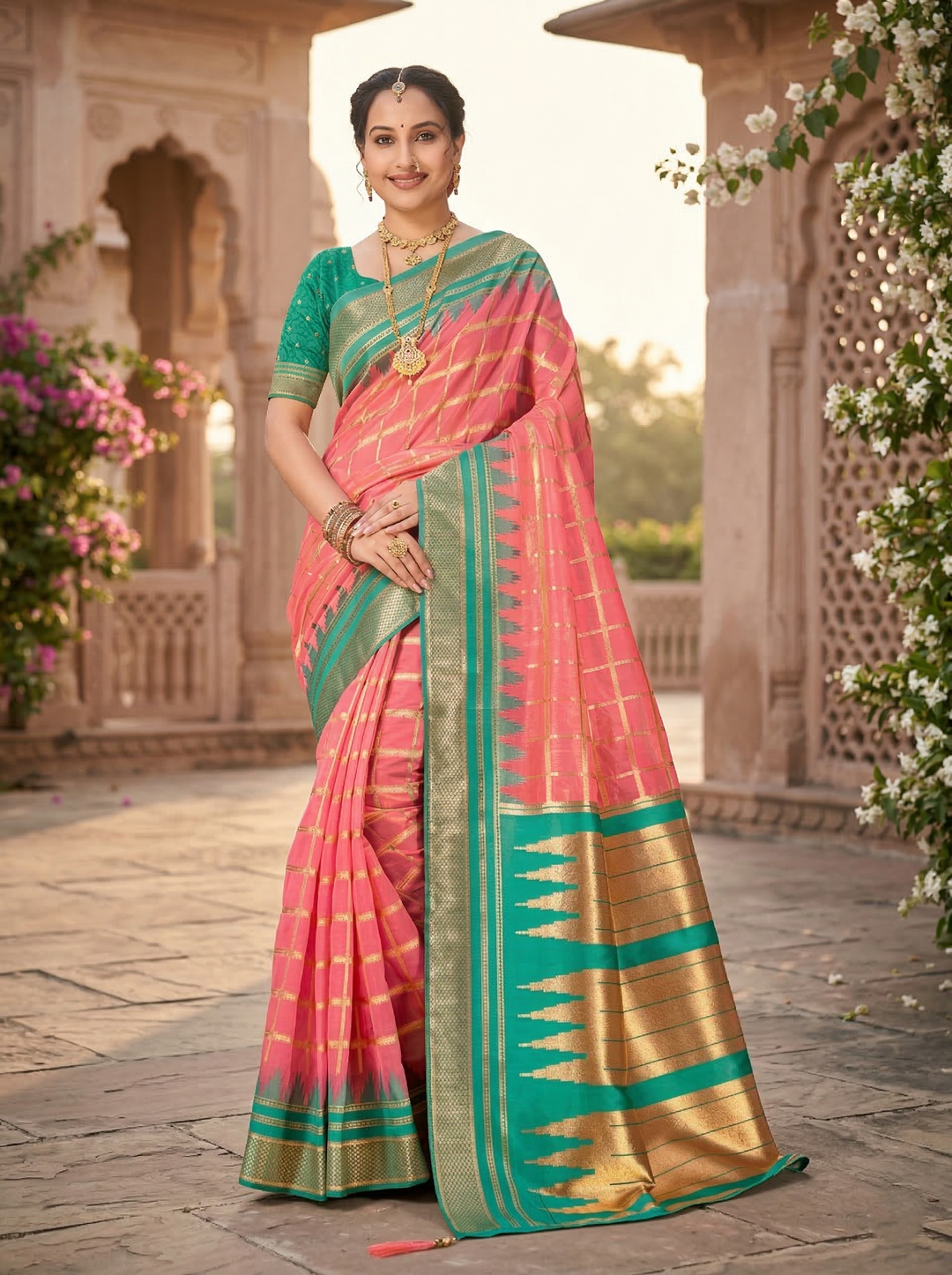TISSUE KATPADAR SAREE D-3292