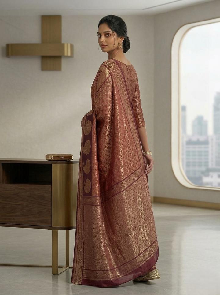 KATPADAR TISSUE SAREE D-3329