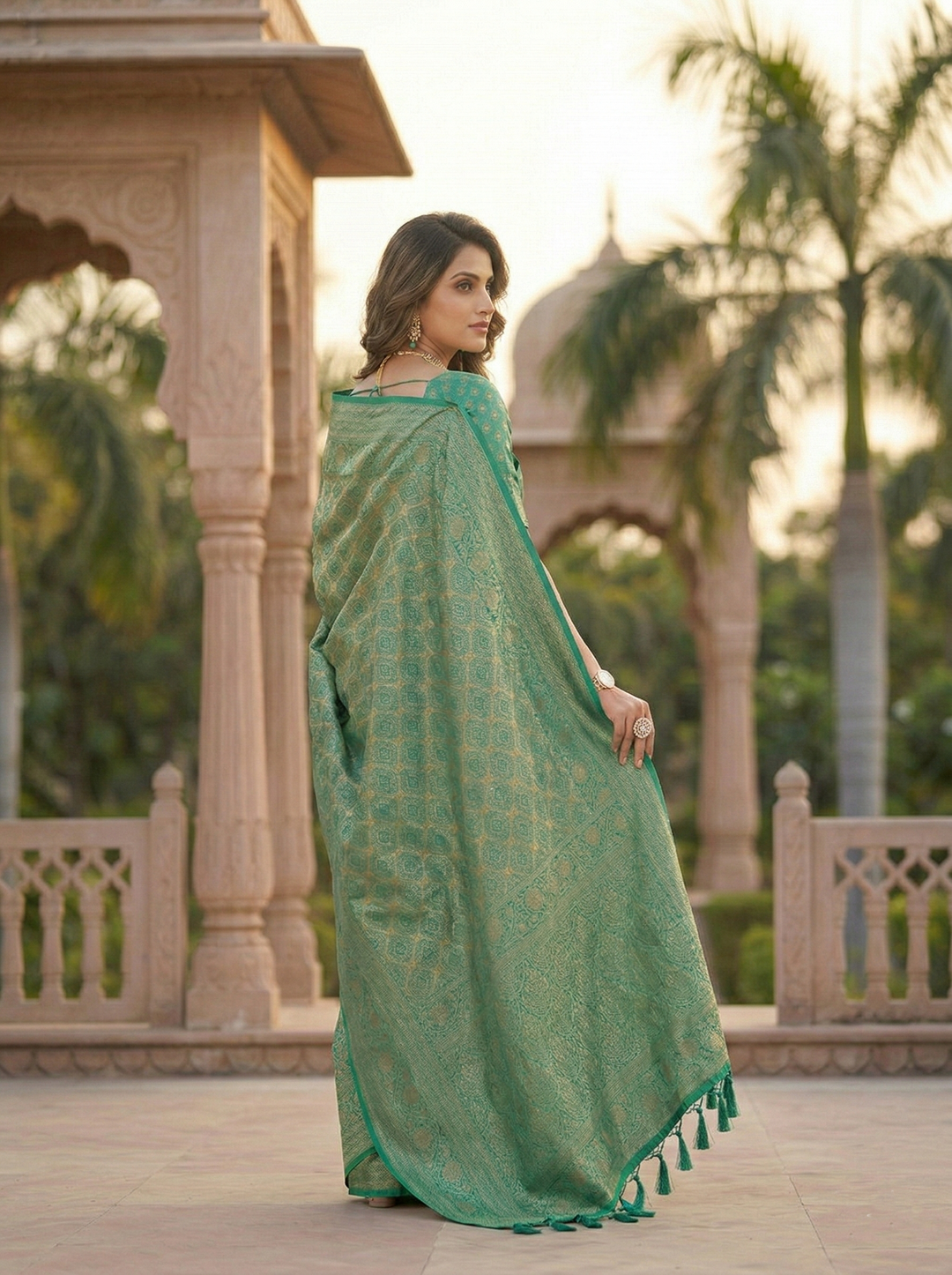 RANJANA SWAROVSKI SOUTH INDIAN SAREE