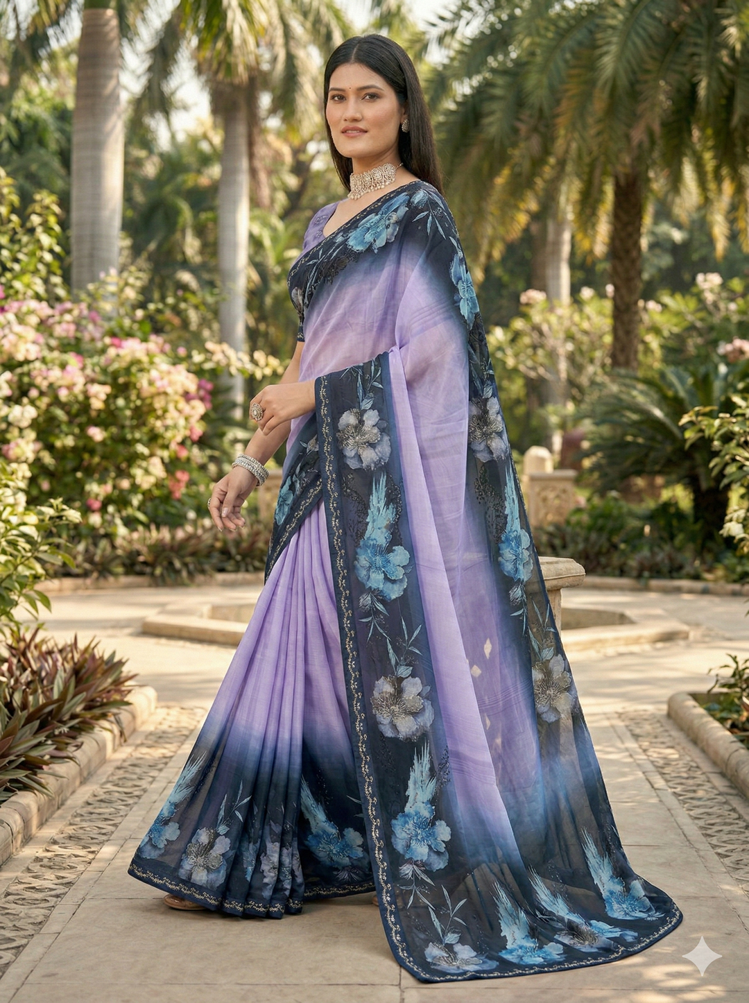 NIRVAA PRINTED SAREE