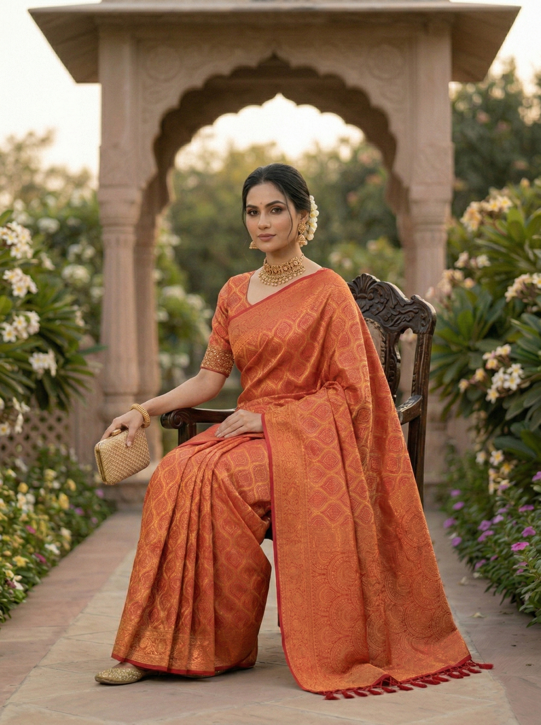 RANJANA SWAROVSKI SOUTH INDIAN SAREE