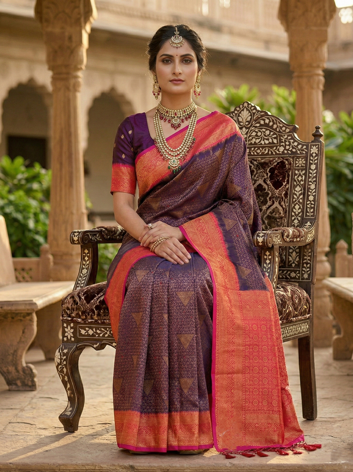 REKHA SWAROVSKI WORK KATPADAR SAREE
