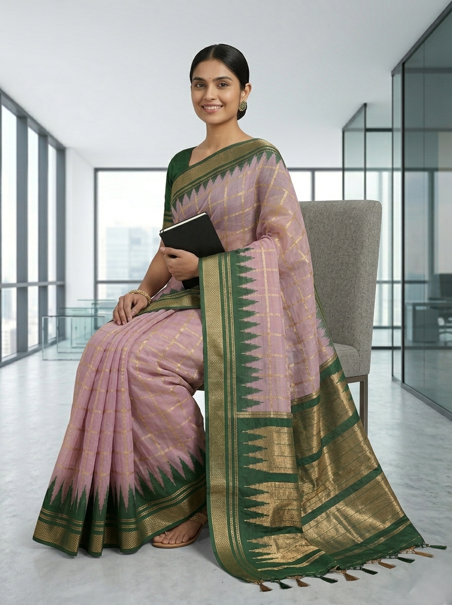 KATPADAR TISSUE SAREE D-3292