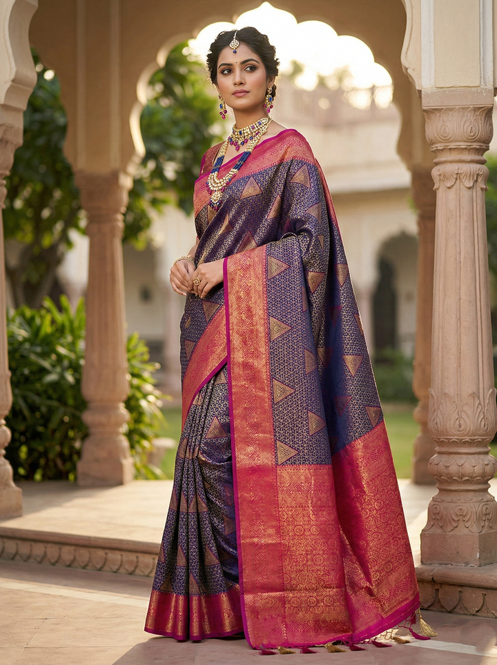 REKHA SWAROVSKI WORK KATPADAR SAREE