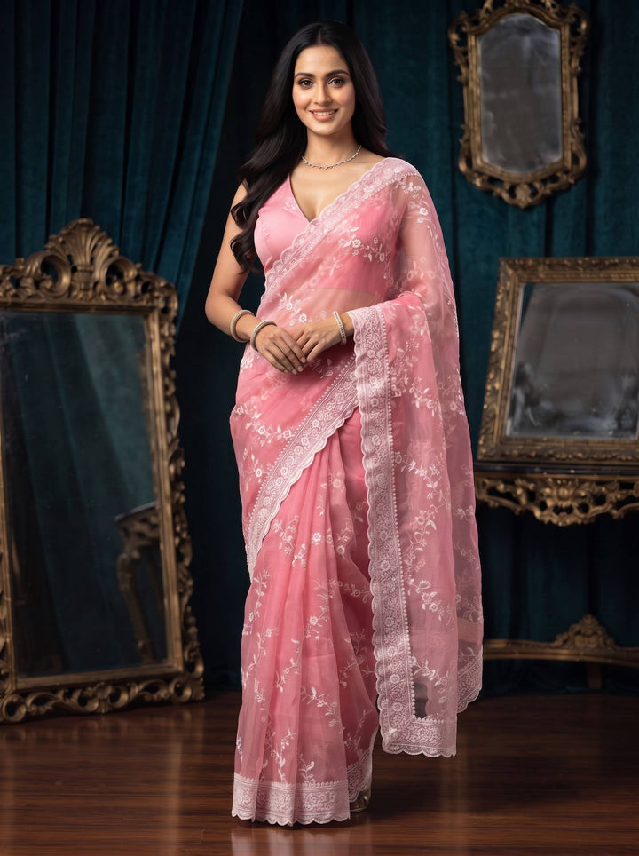 VANYA FLORAL BORDER SAREE