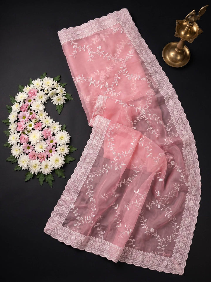 VANYA FLORAL BORDER SAREE