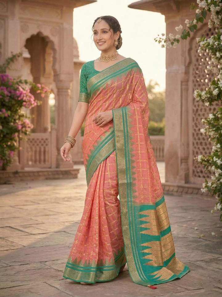 TISSUE KATPADAR SAREE D-3292
