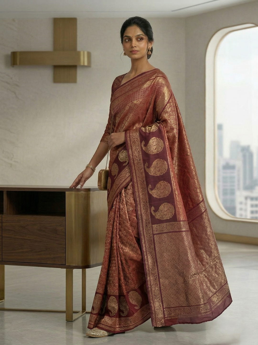 KATPADAR TISSUE SAREE D-3329