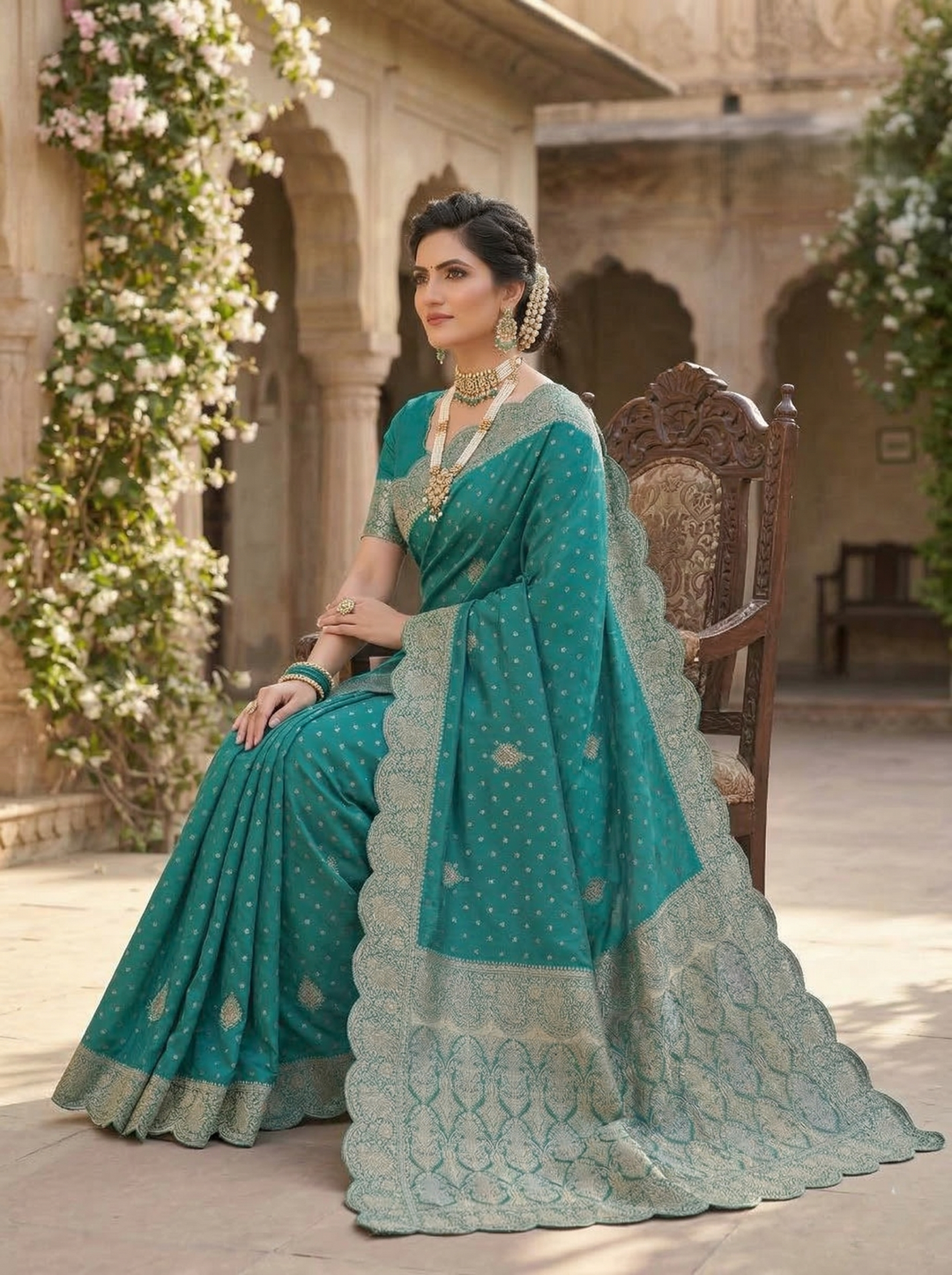 KESARIYA SOUTH INDIAN SAREE