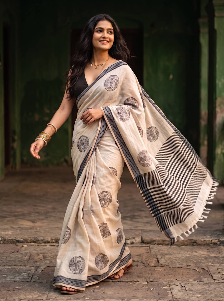 GREY OREO WARLI WEAVE