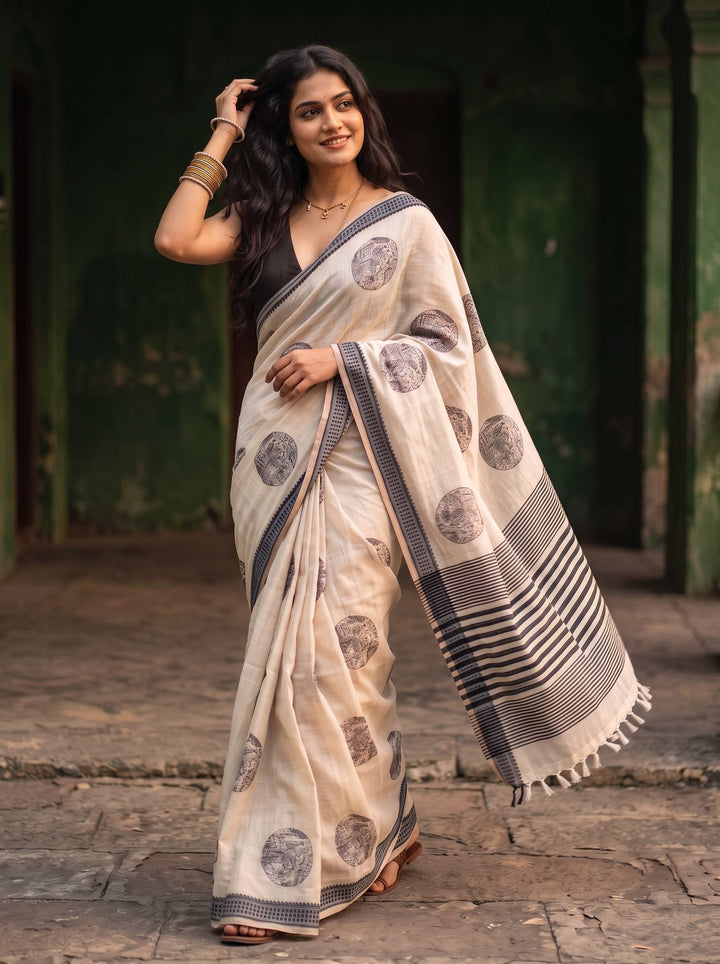GREY OREO WARLI WEAVE