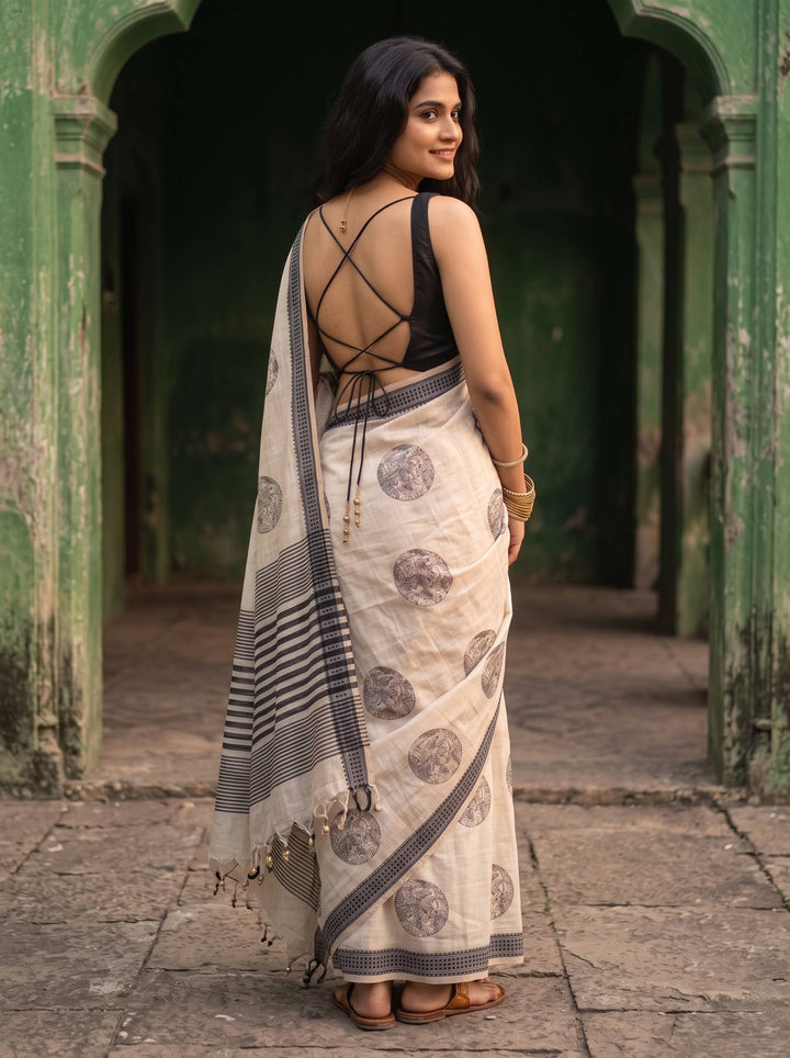 GREY OREO WARLI WEAVE