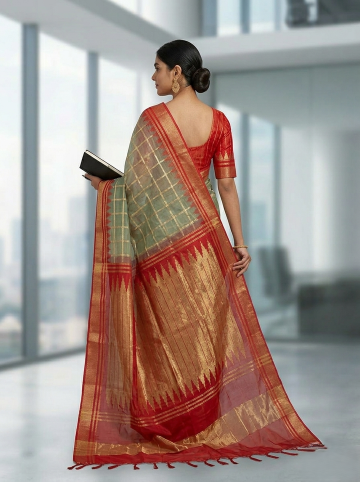 KATPADAR TISSUE SAREE D-3292