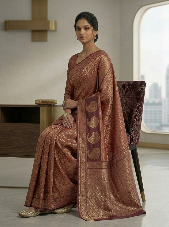 KATPADAR TISSUE SAREE D-3329