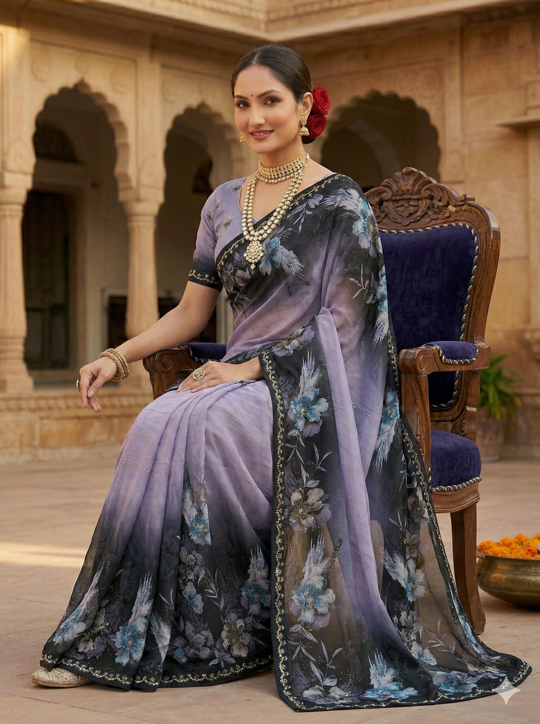 NIRVAA PRINTED SAREE