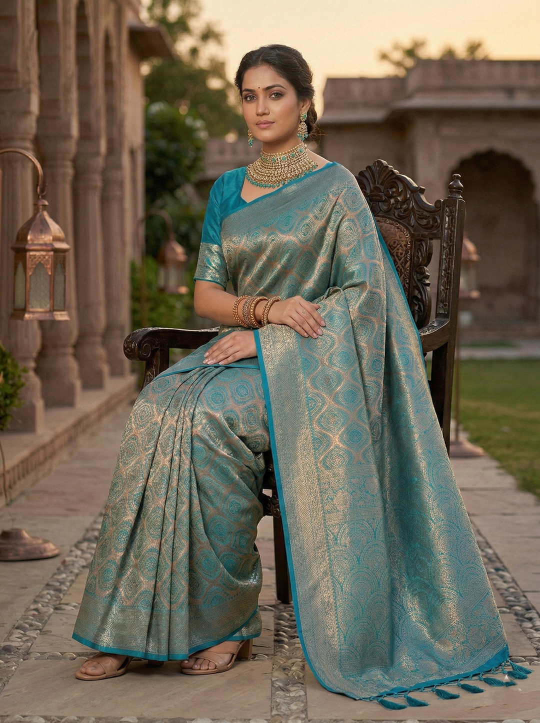 RANJANA SWAROVSKI SOUTH INDIAN SAREE 2258
