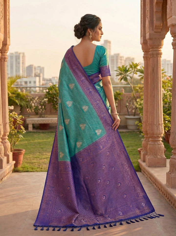 GANAGA SWAROVSKI WORK SAREE