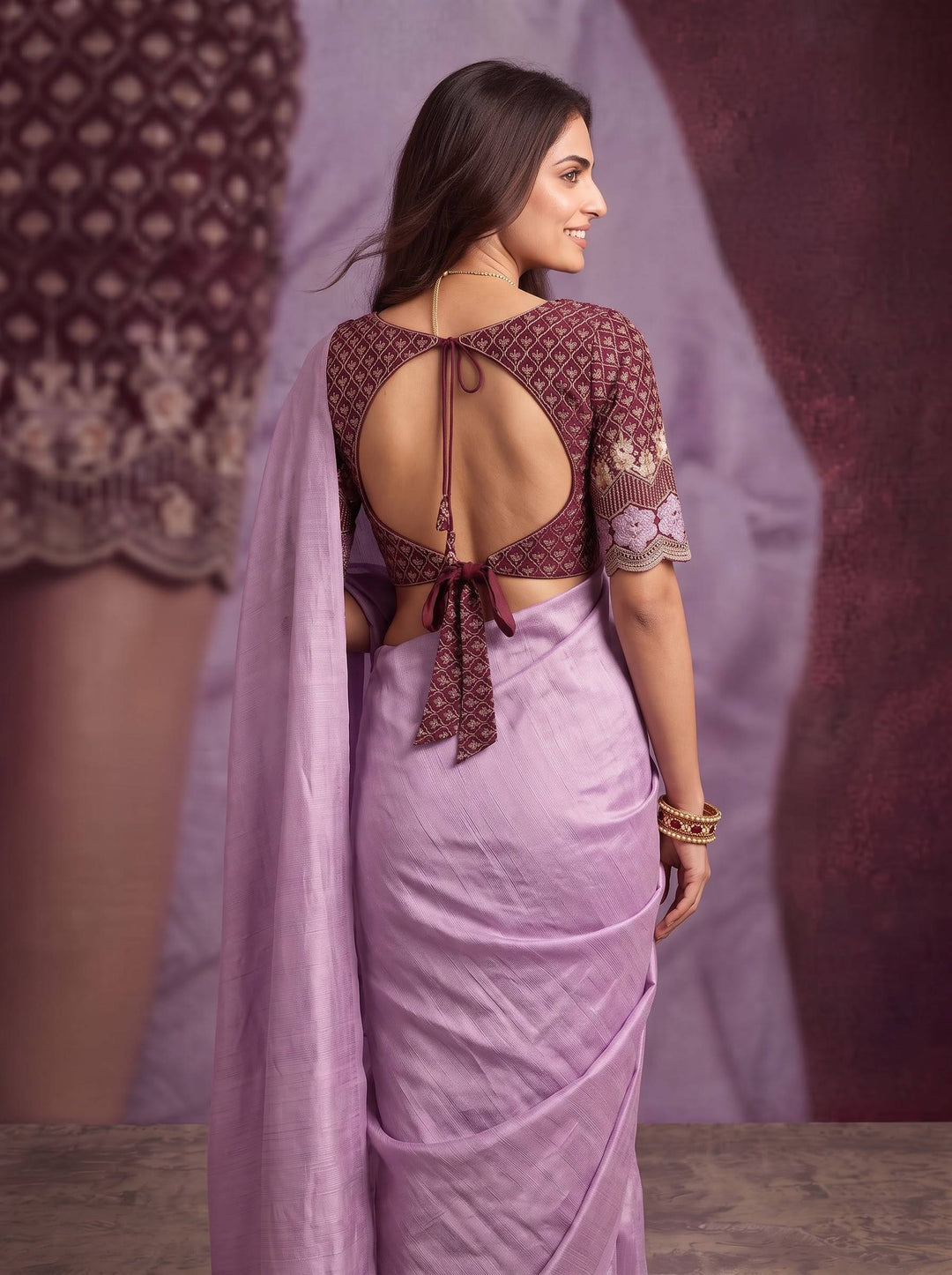 CRUSH TRENDING LIGHT PURPLE SAREE
