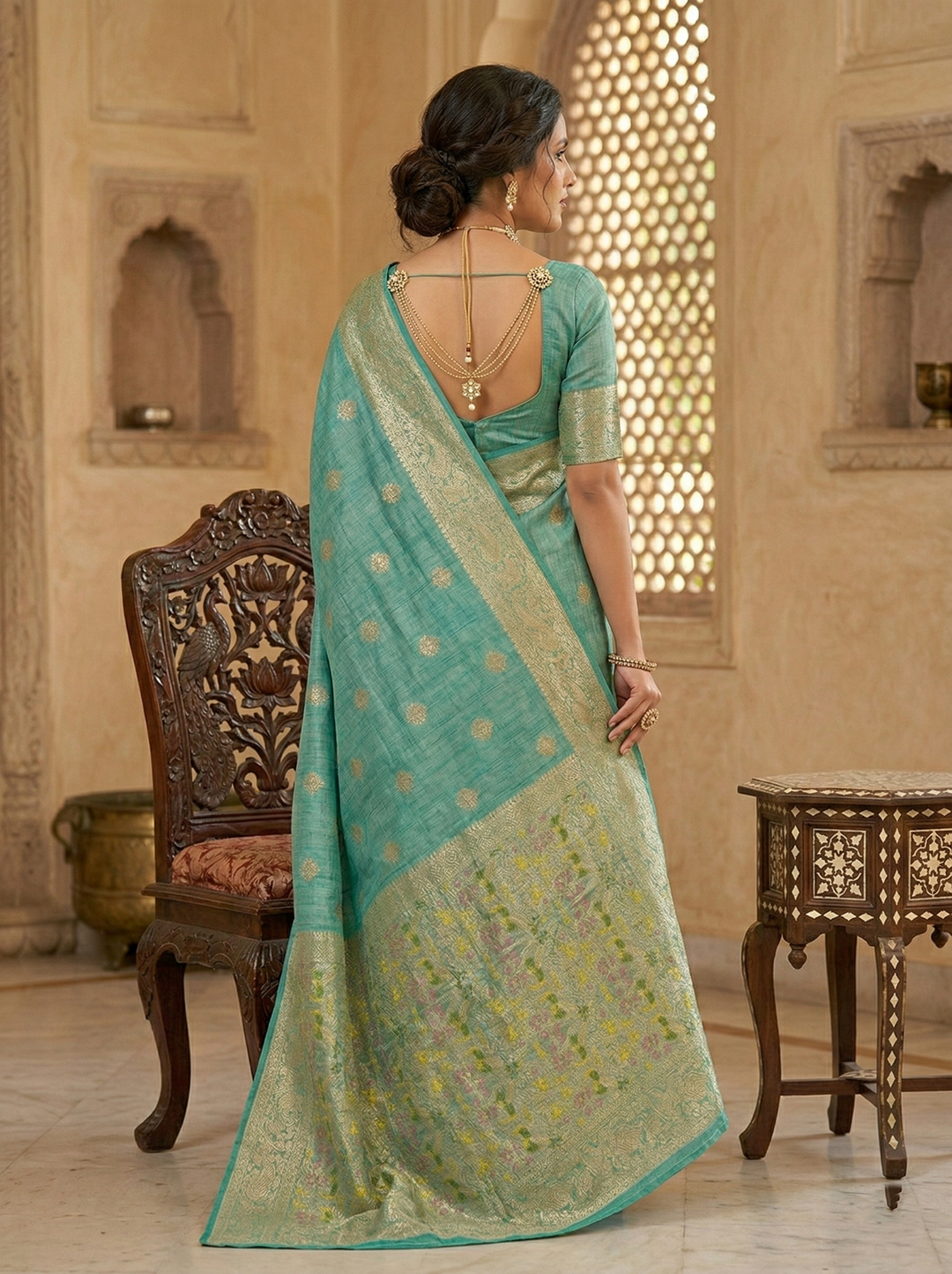 MADHURIMA RICH PALLU COTTON SAREE