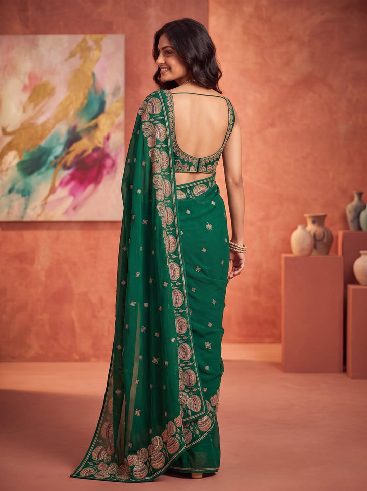 TRADITIONAL NAVY SAREE