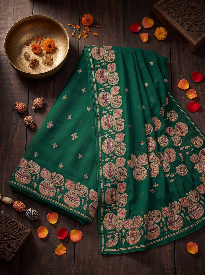 TRADITIONAL NAVY SAREE