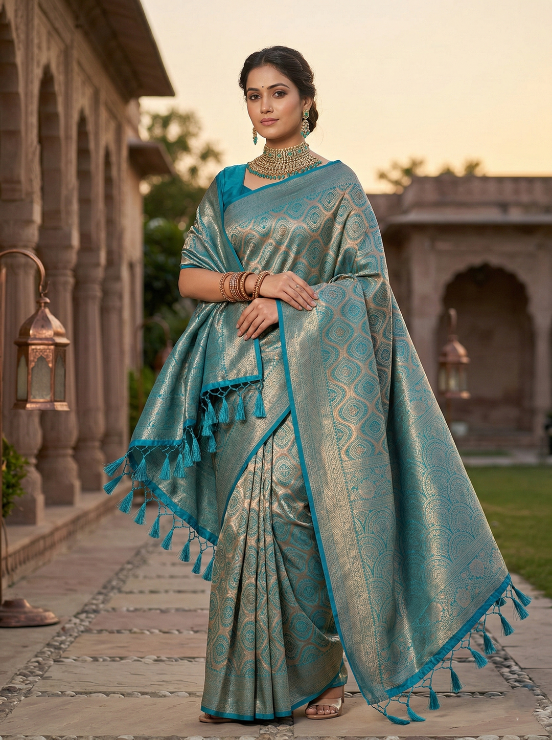 RANJANA SWAROVSKI SOUTH INDIAN SAREE 2258