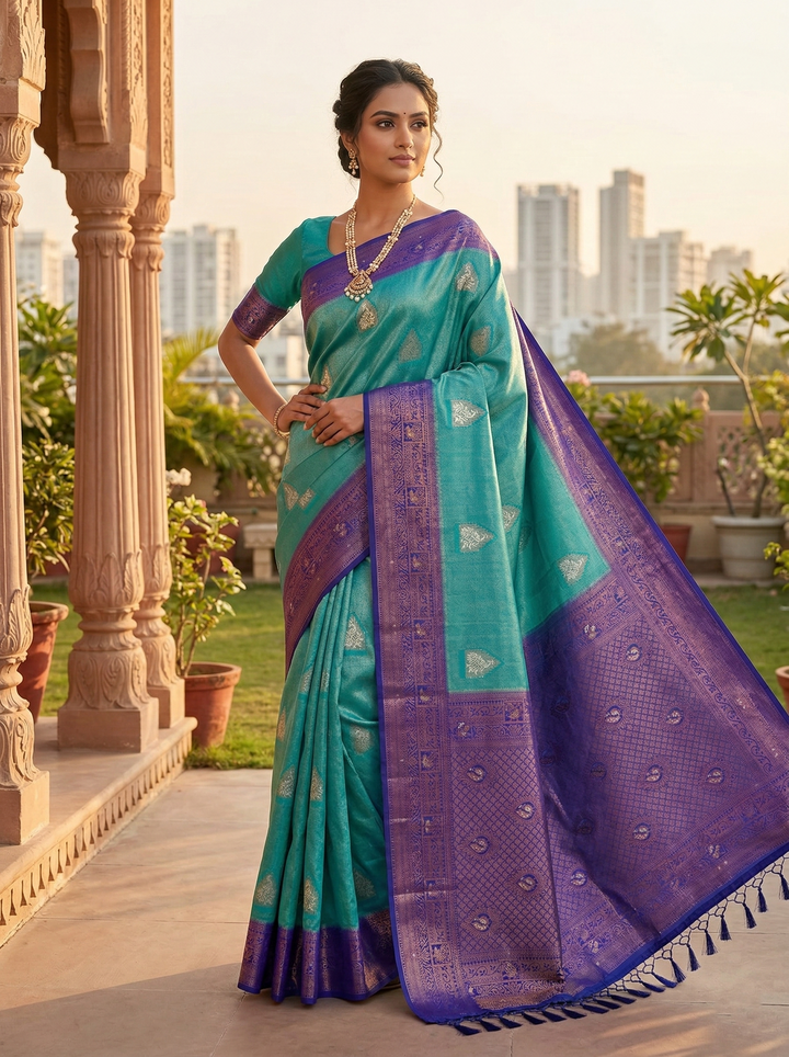 GANAGA SWAROVSKI WORK SAREE