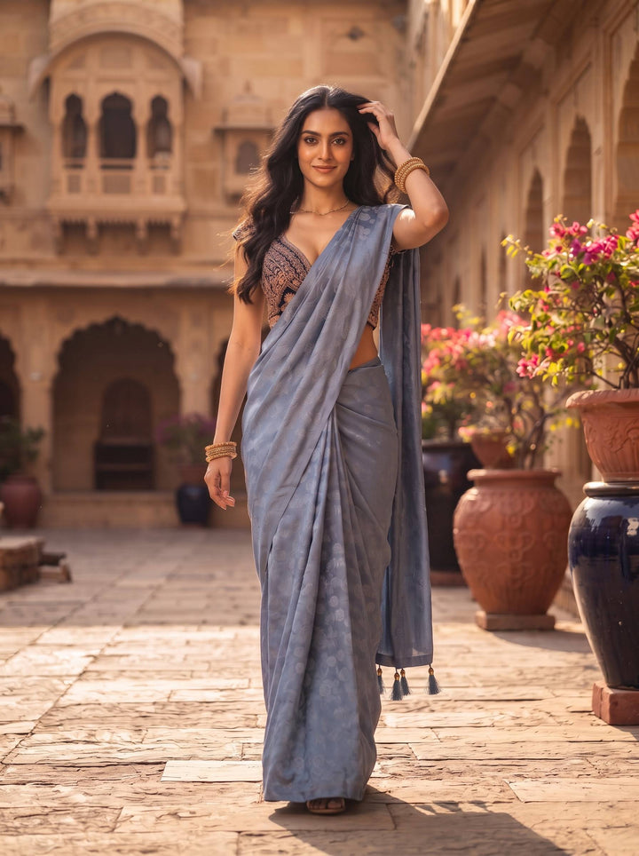 CRUSH TRENDING BLUE SAREE