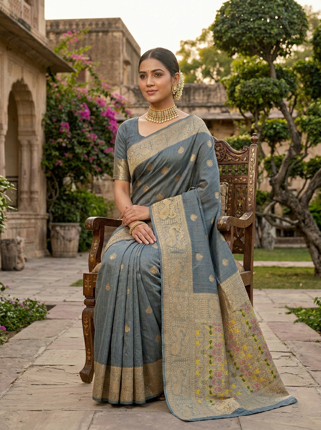 MADHURIMA RICH PALLU COTTON SAREE 0033