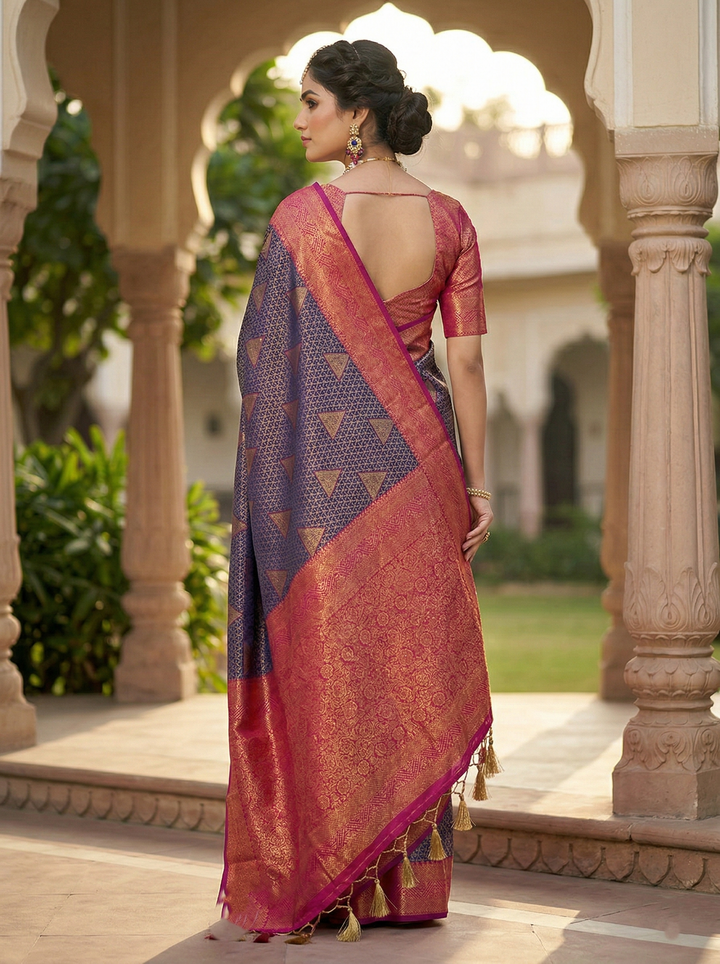 REKHA SWAROVSKI WORK KATPADAR SAREE