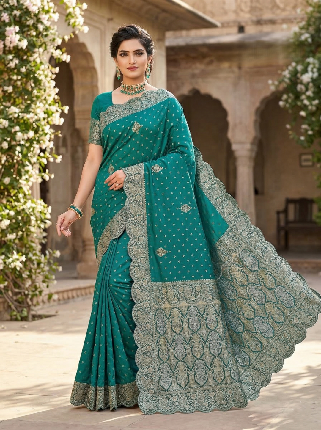 KESARIYA SOUTH INDIAN SAREE
