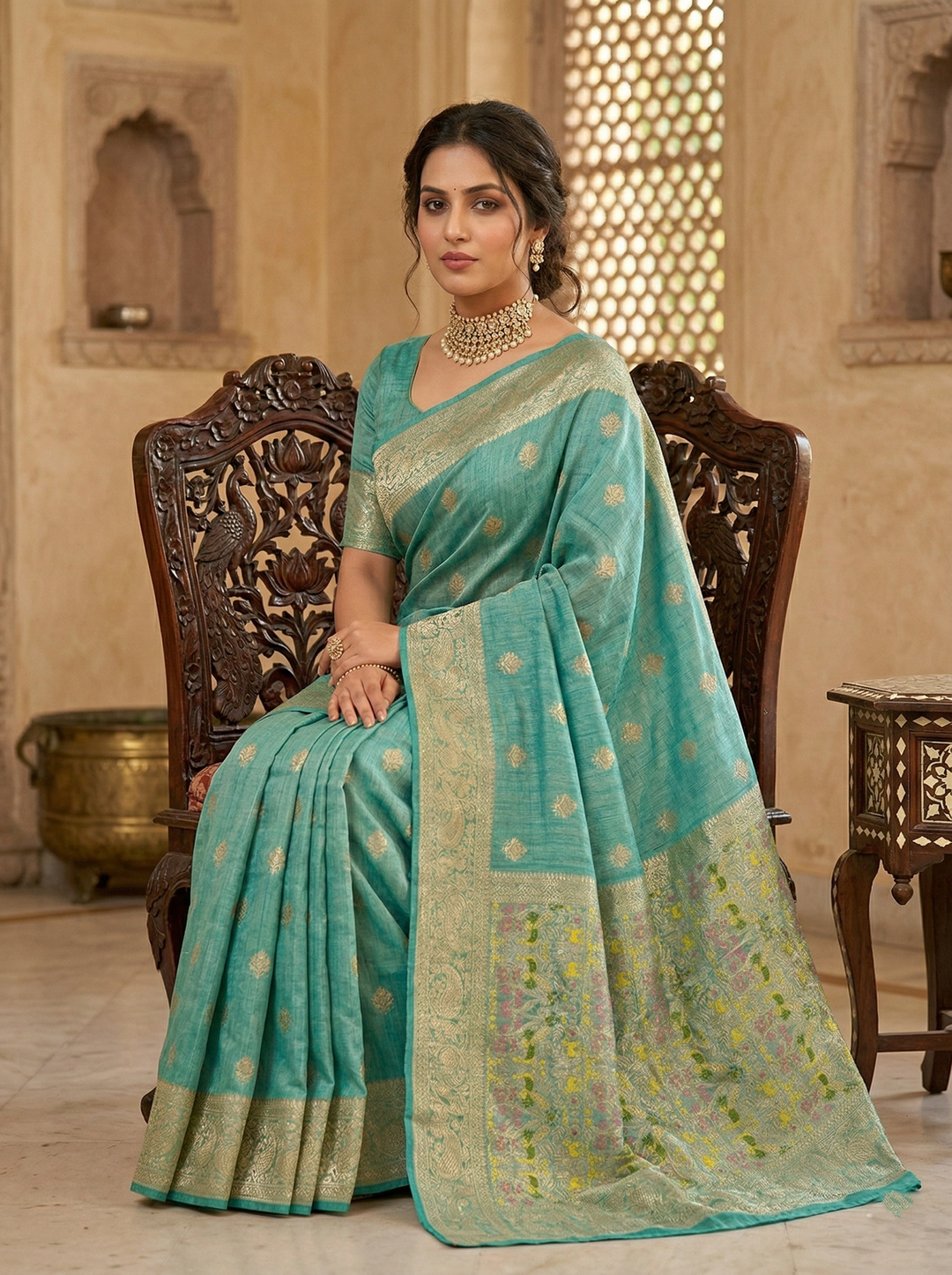 MADHURIMA RICH PALLU COTTON SAREE