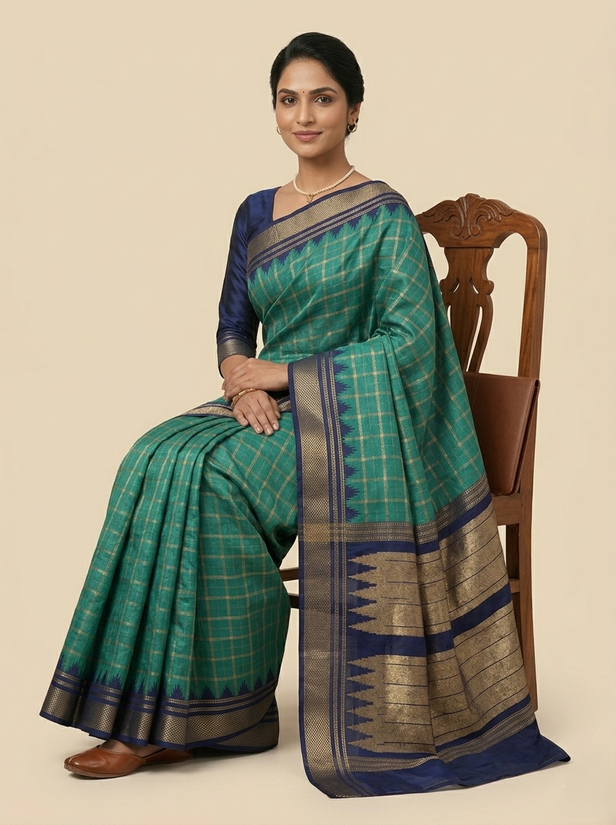 TISSUE KATPADAR SAREE D-3292