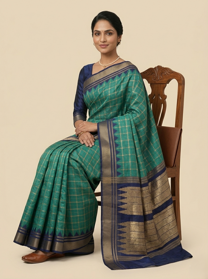 TISSUE KATPADAR SAREE D-3292
