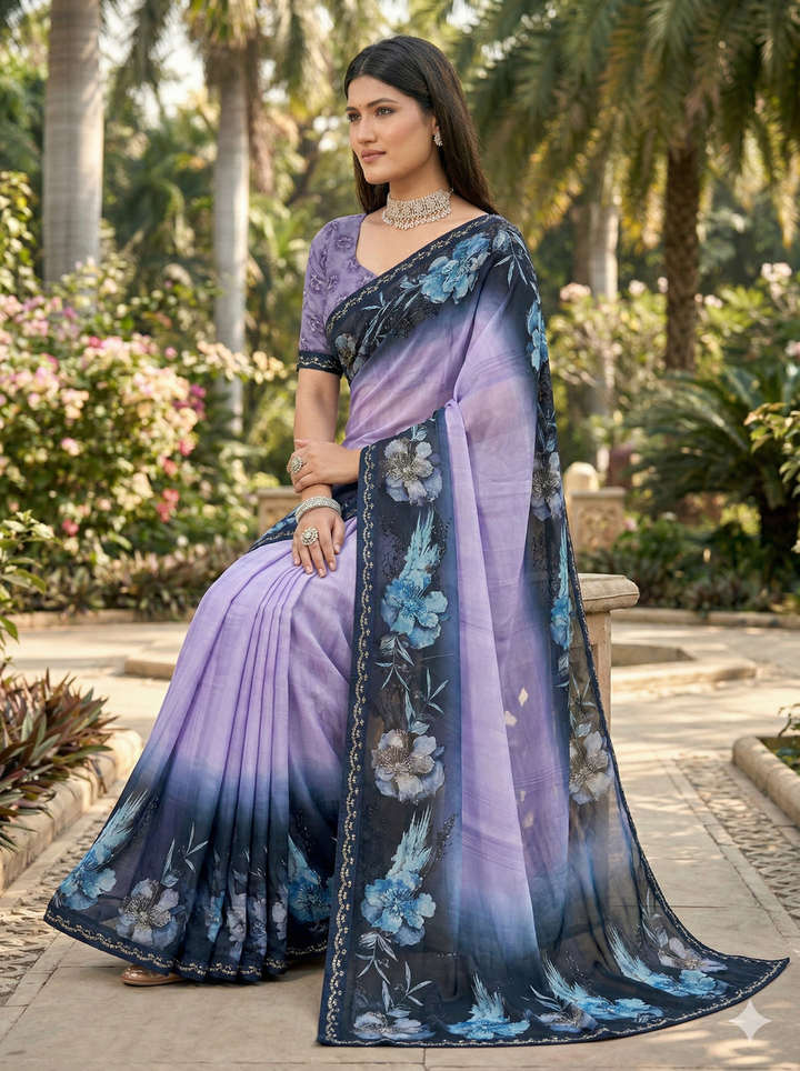 NIRVAA PRINTED SAREE