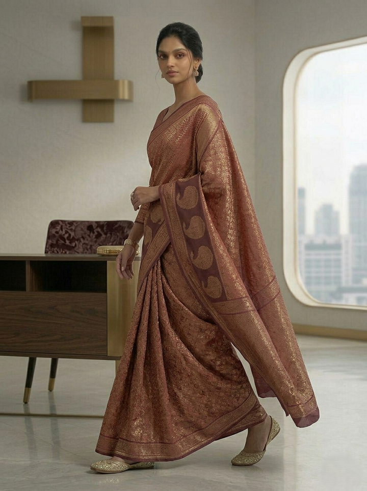 KATPADAR TISSUE SAREE D-3329