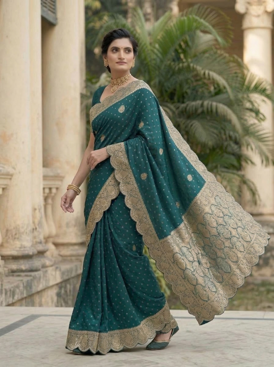 KESARIYA SOUTH INDIAN SAREE