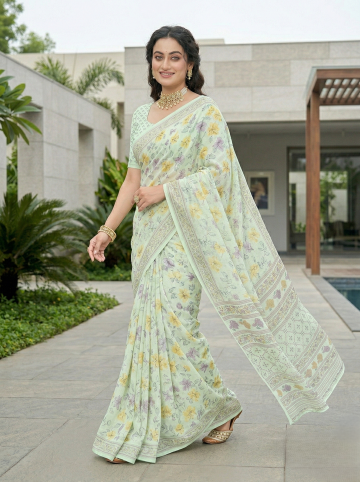 GHUNGHAT PRINTED SAREE