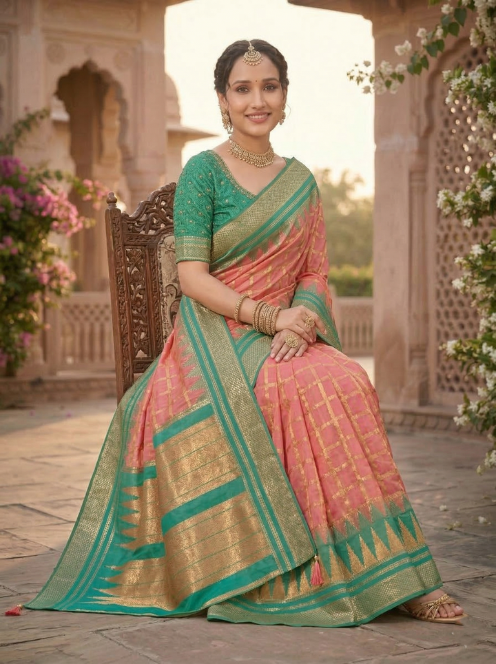 TISSUE KATPADAR SAREE D-3292