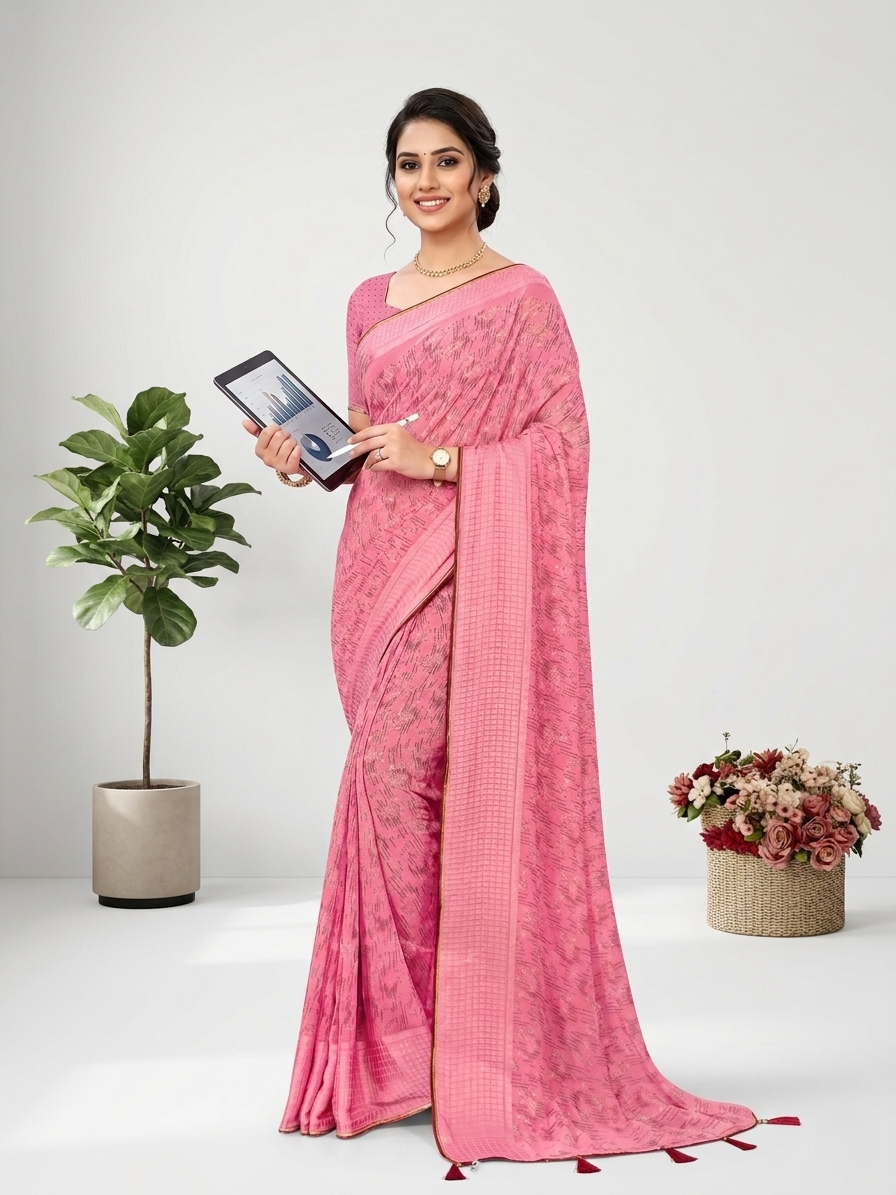 MALTI DAIMOND PRINTED SAREE