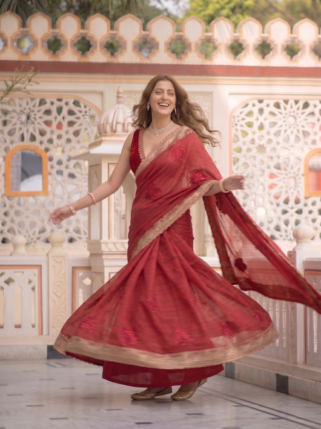 CRIMSON GRACE PARTY WEAR SAREE