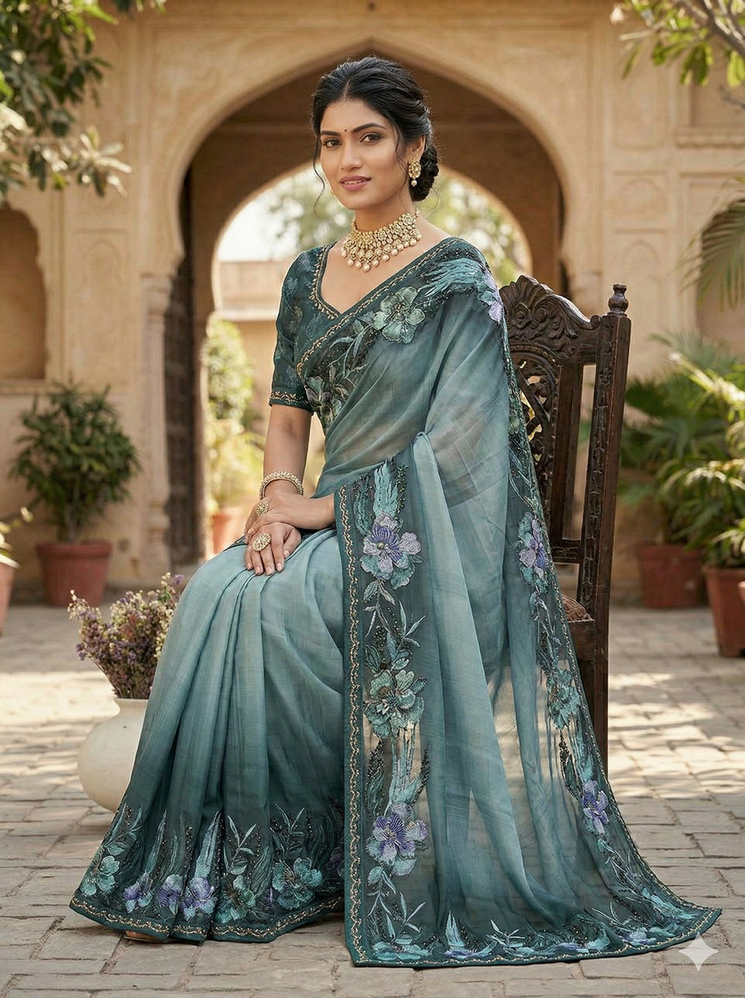 NIRVAA PRINTED SAREE